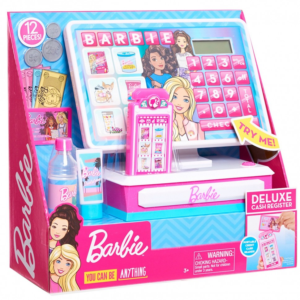 ética Amoroso Larry Belmont Juguetes Barbie Caja Registradora Con Tarjeta máquina finja el juego Tienda  Juguete en Rosa para las edades de 3+ NA4914445